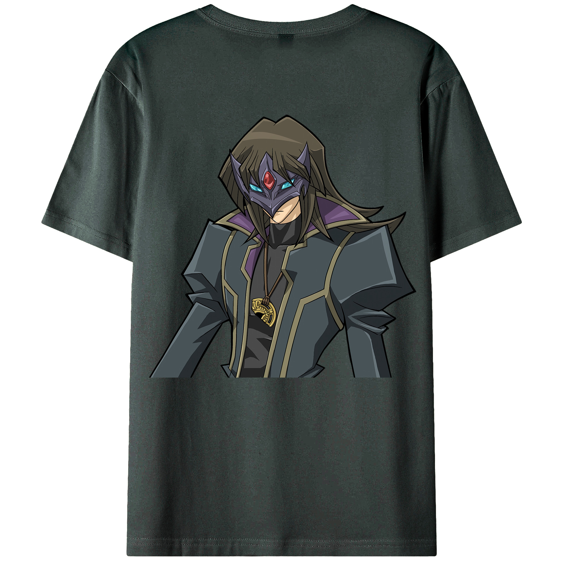 （画像用） 遊☆戯☆王 Yu-Gi-Oh! 綿100％ メンズ半袖Tシャツ（バックプリント） 通気性